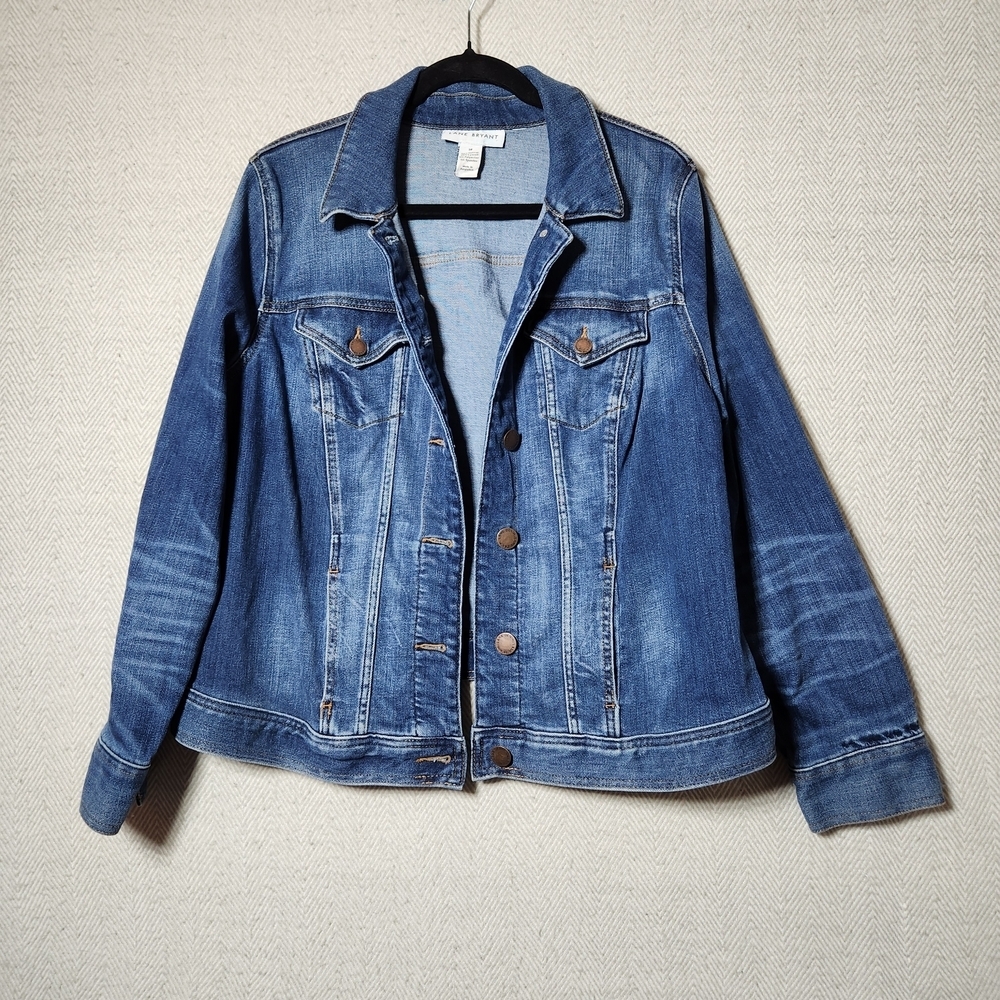 Lane Bryant Womens Size 16 Blue Jean Jacket